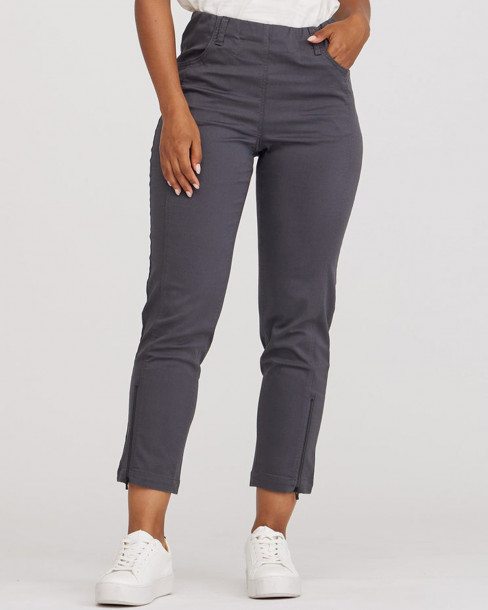 Mirakelbyxa Piper bomull grå 7/8 från LauRie