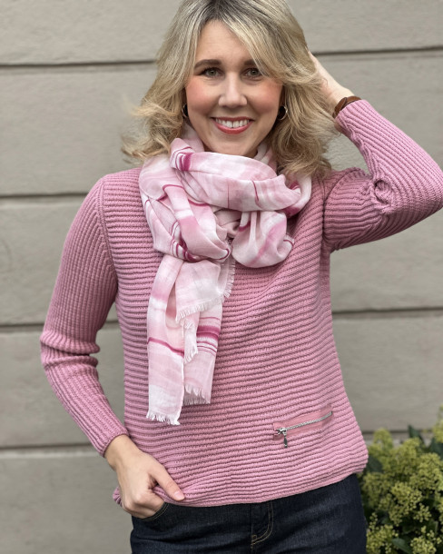 Tröja Zip rosa från Skovhuus