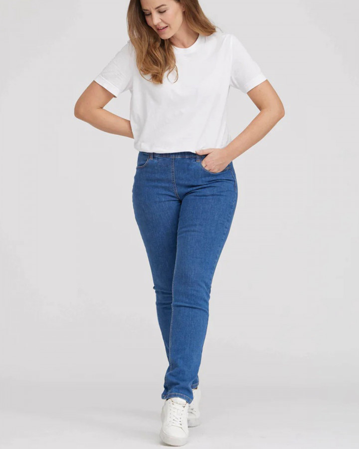 Mirakelbyxa Kelly Regular Denim blå från LauRie