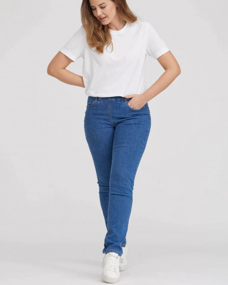 Mirakelbyxa Kelly Regular Denim blå från LauRie