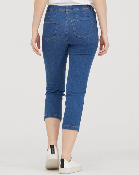 Mirakelbyxa Piper 7/8 Mellanblå denim från Laurie