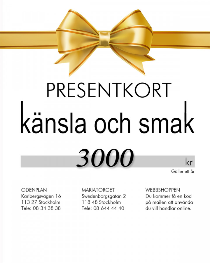 Presentkort 3000