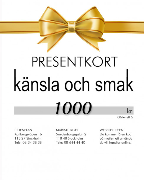 Presentkort 1000