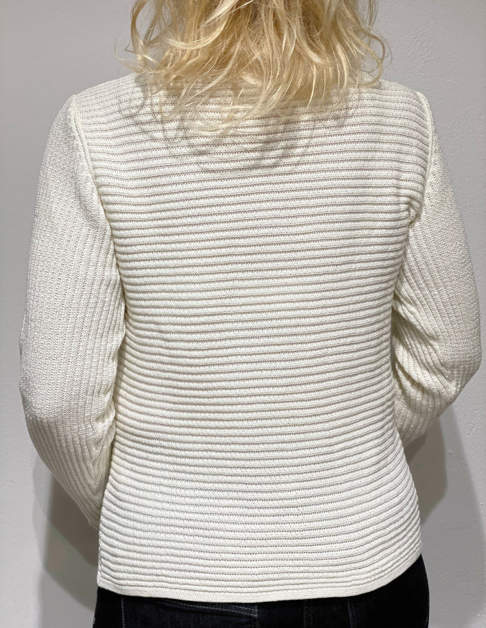 Tröja Zip Offwhite 5353 Skovhuus