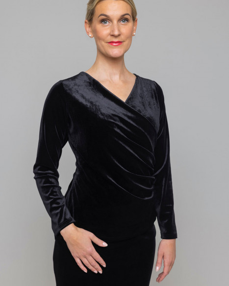 Topp Louise Sammet Svart från Camilla Thulin