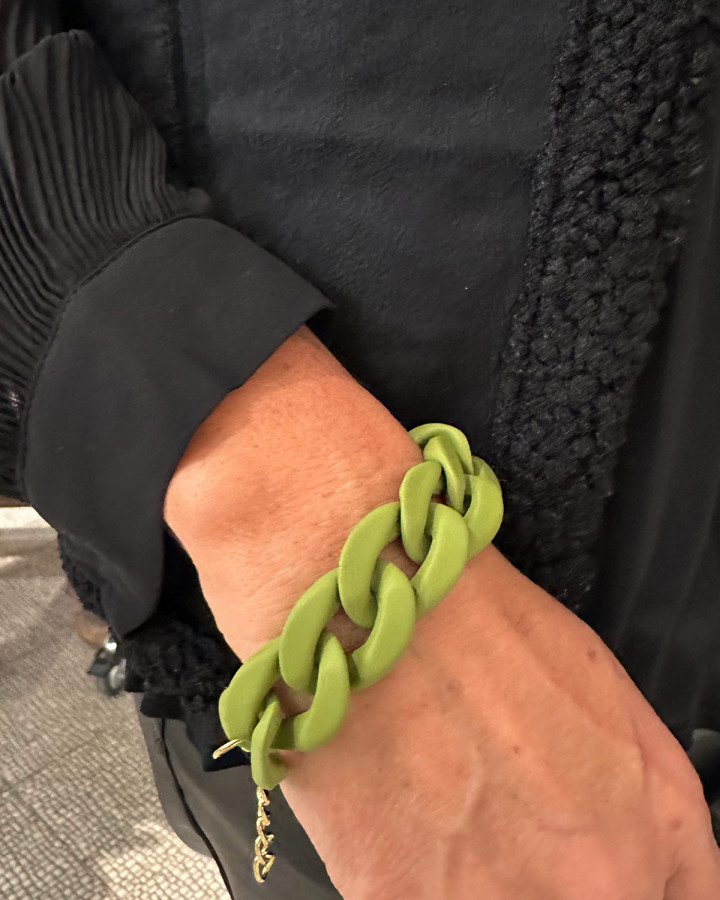 Armband grön matt kedja från By Odahl