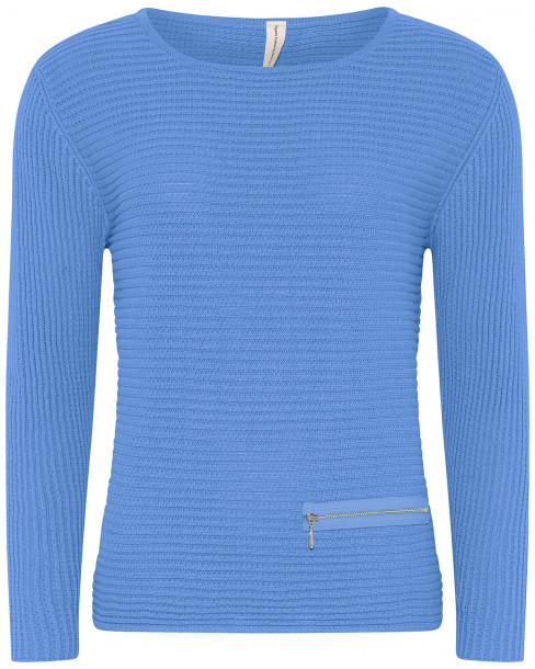 Tröja Zip mellanblå från Skovhuus