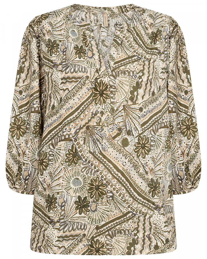 Blus olivgrön paisley från SoyaConcept