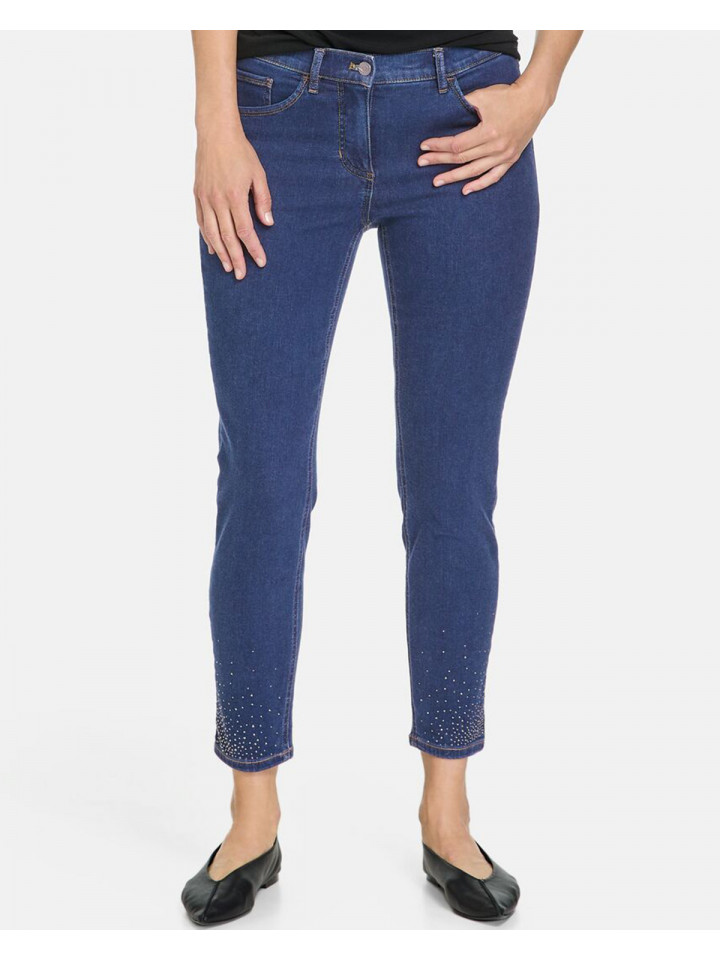 Jeans Best4me SOL:INE 7/8 denimblå strass från Gerry Weber