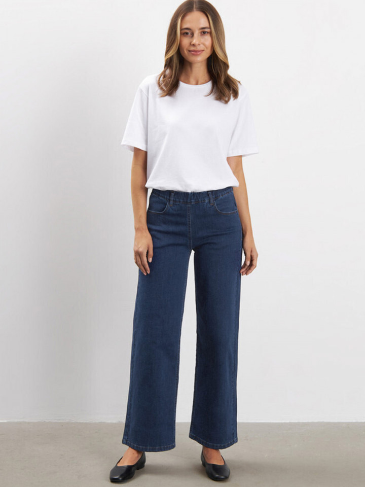 Mirakeljeans Donna mörk denimblå vid...