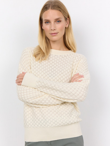Mönstersticka tröja Amela offwhite från Soya Concept