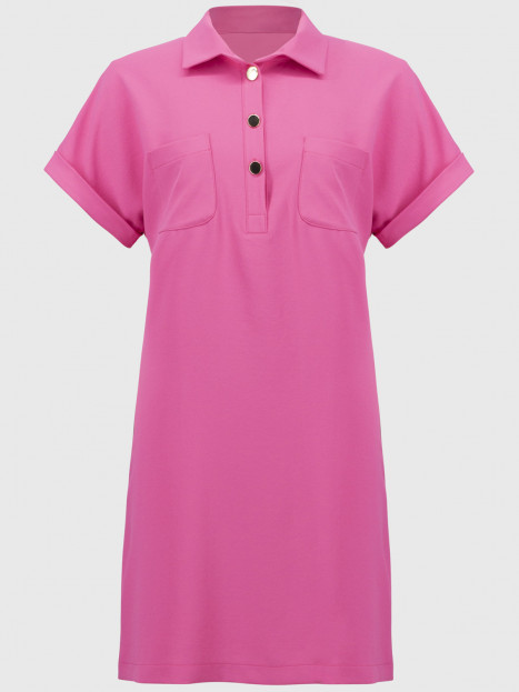 Klänning rosa med guldknappar från Joseph Ribkoff