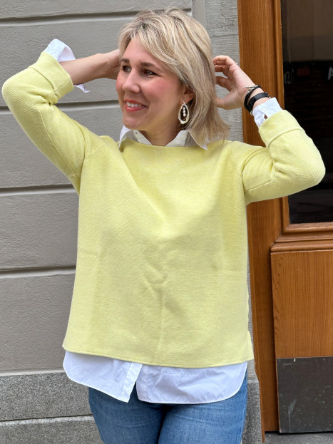 Tröja Moriko ljus citrongul från Mansted