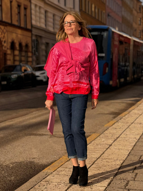 Satinblus Cerise/rosa från Gerry Weber