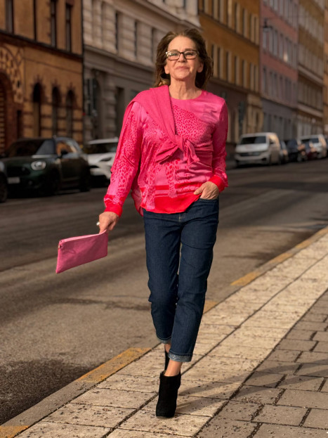 Satinblus Cerise/rosa från Gerry Weber