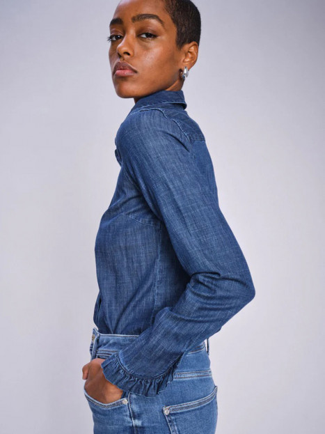 Denimskjorta Matte Flip blå från Mos Mosh