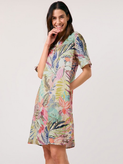 Linneklänning Rosa löv från Gerry Weber