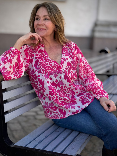 Bomullsblus Dream Cerise från Gossip