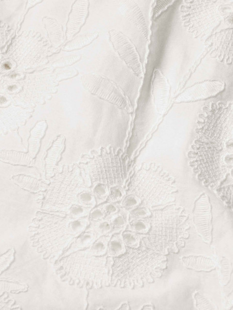 Broderad Irisonne blus vit från Masai