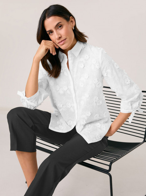 Blus vit broderi från Gerry Weber