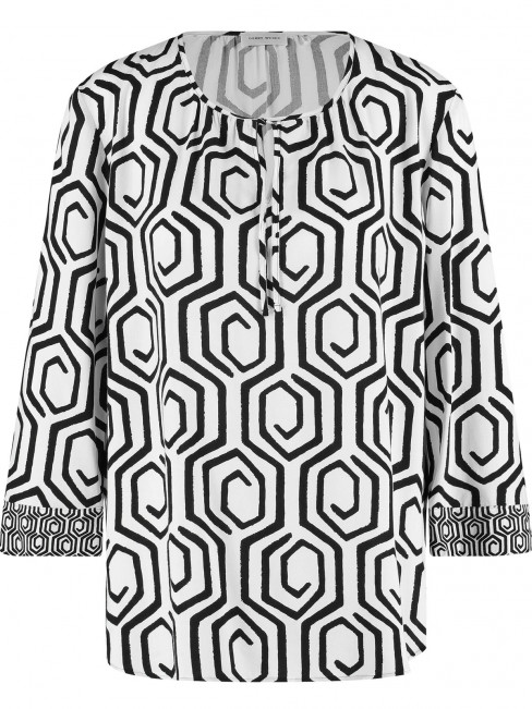 Viskosblus grafik svart/vit från Gerry Weber