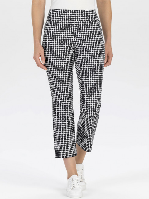 Mirakelbyxa Ina 7/8 mönstrad vit från Stehmann