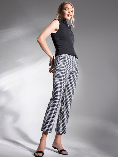 Mirakelbyxa Ina 7/8 mönstrad vit från Stehmann 2