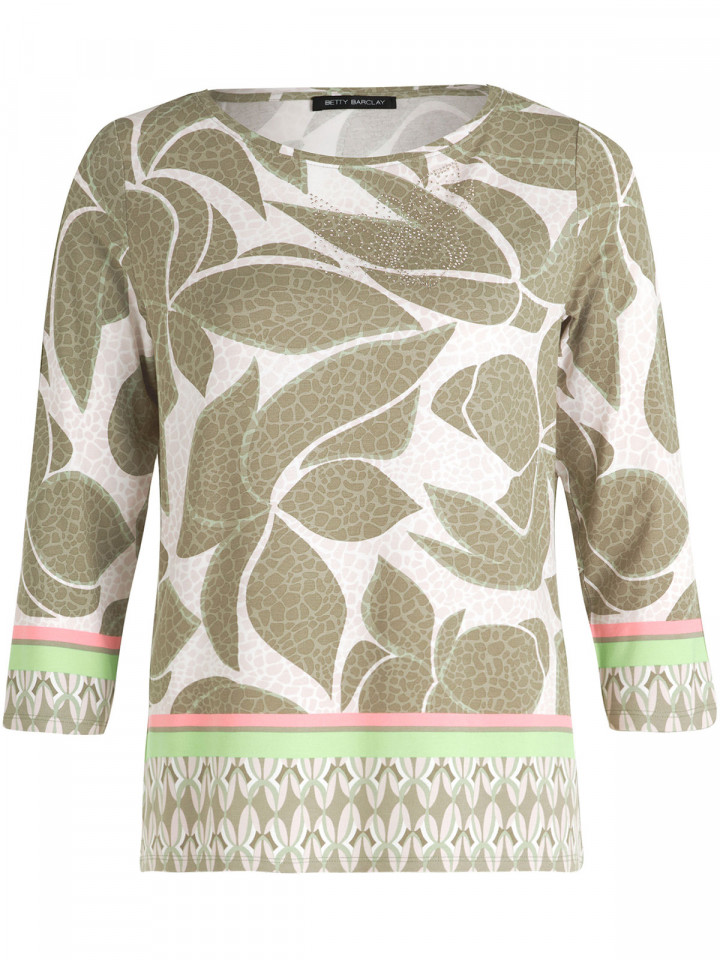 Trikåtopp strass olivgrön från Betty...