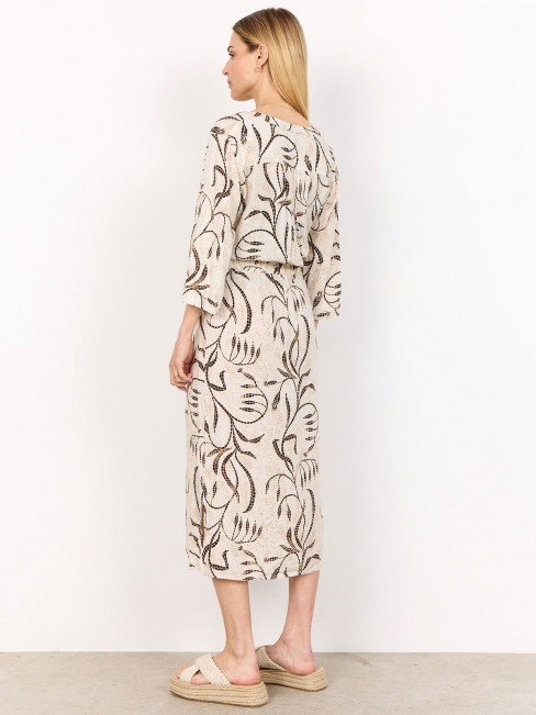 Viskosklänning Sabira sand/brun från SoyaConcept 2