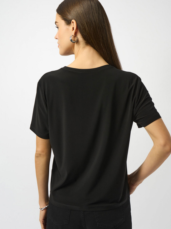 Trikåtopp svart nitar från Joseph...