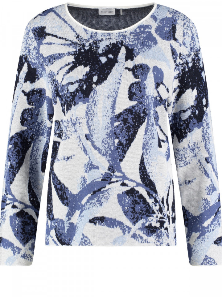 Bomullströja blå/vit från Gerry Weber