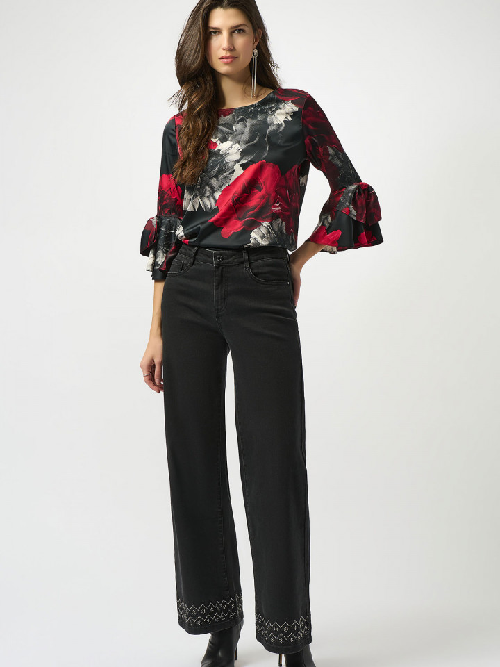 Blus röda rosor från Joseph Ribkoff