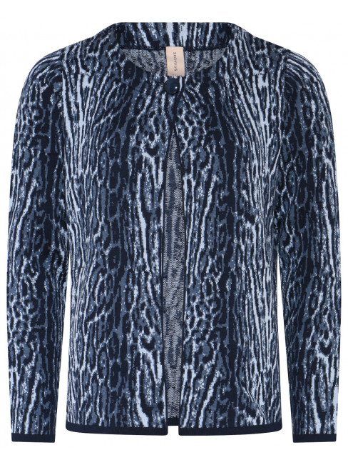 Kofta Tigermönstrad blå från Skovhuus