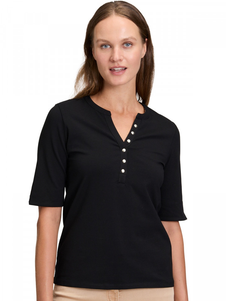 Trikåtopp svart nitar och leo från Betty Barclay