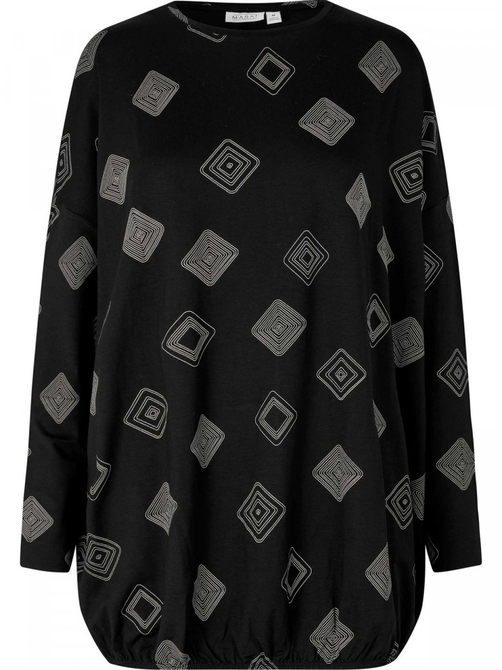 Trikåtunika Baggy svart från Masai