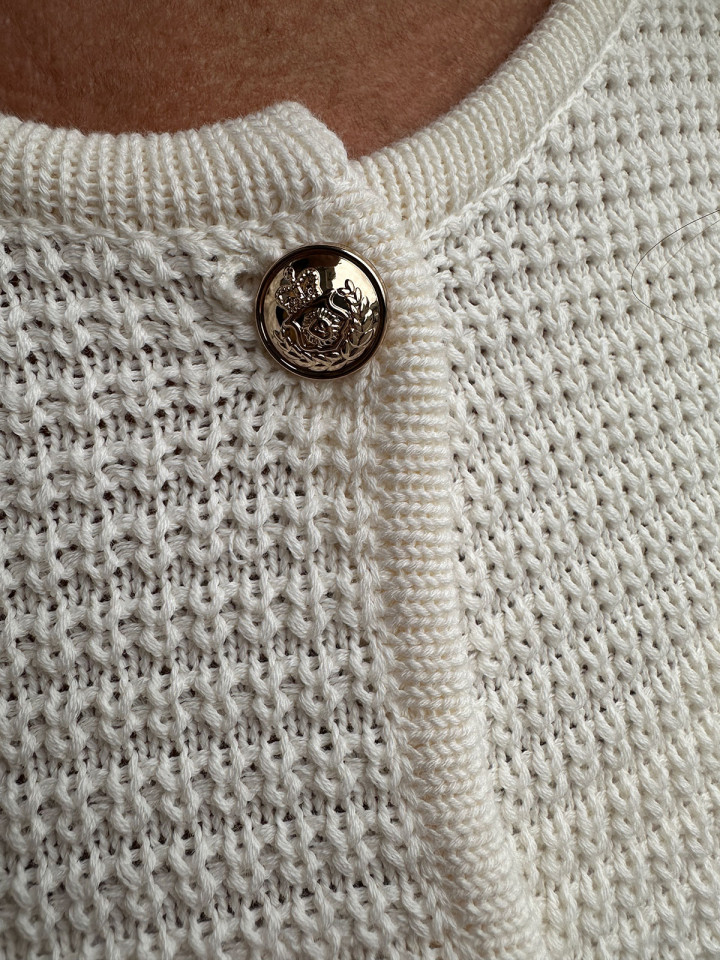 Mönsterstickad bomullskofta Chalina...