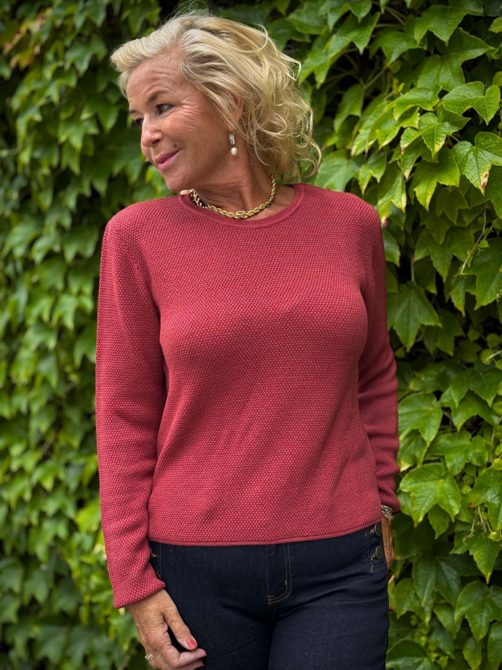 Tröja Livia mörkrosa från...