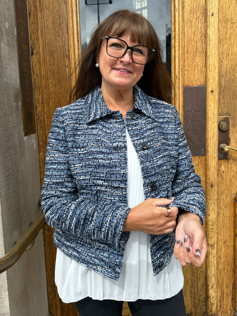 Jacka struktur blå från Gerry Weber