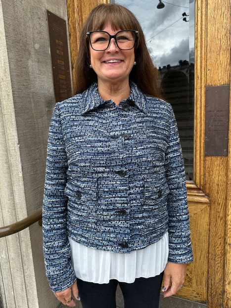 Jacka struktur blå från Gerry Weber