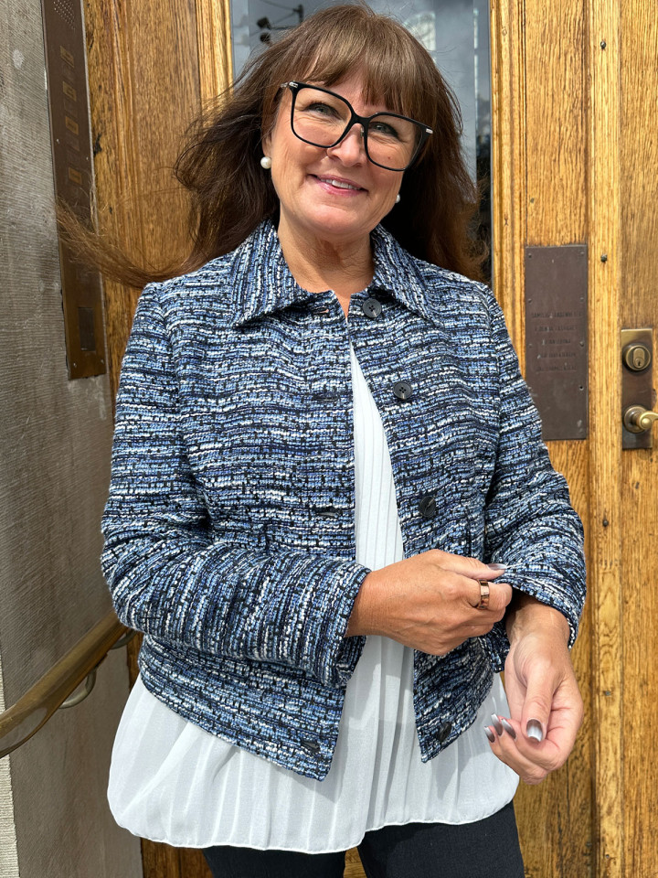 Jacka struktur blå från Gerry Weber