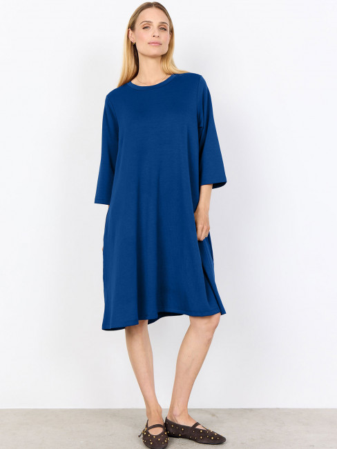 Trikåklänning Banu blå från SoyaConcept 2