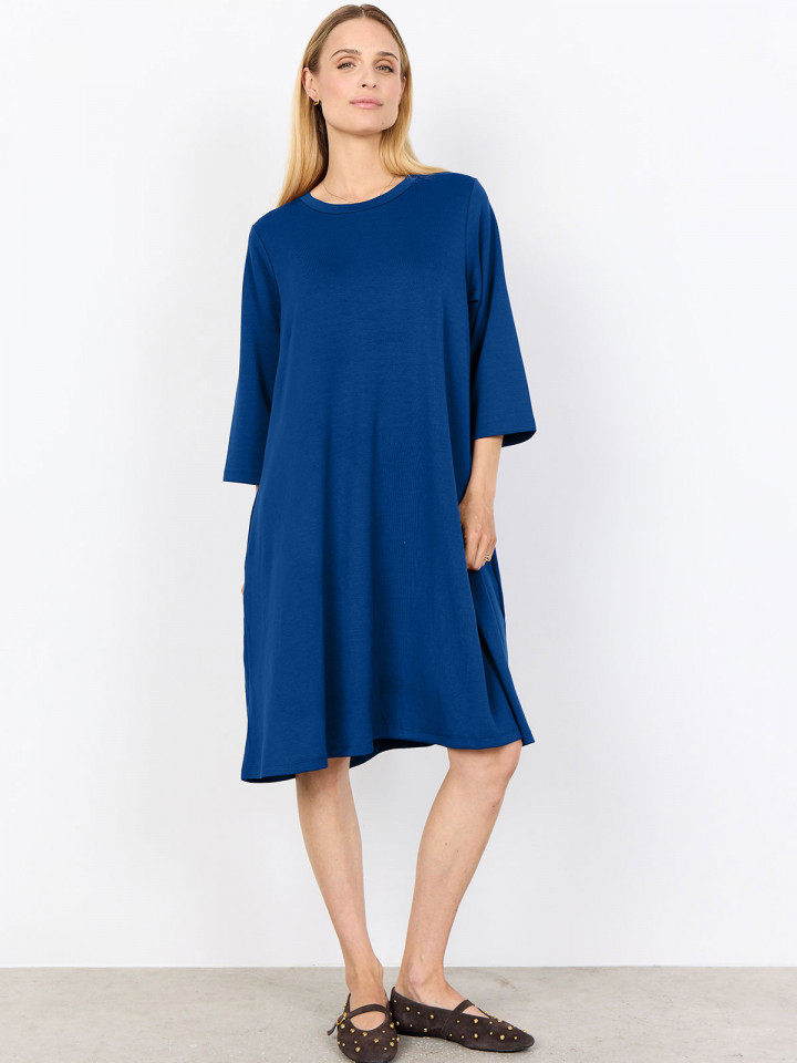 Trikåklänning Banu blå från SoyaConcept