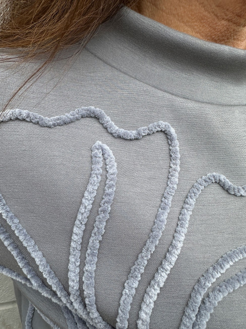 Tröja blomma grå från M.X.O 2