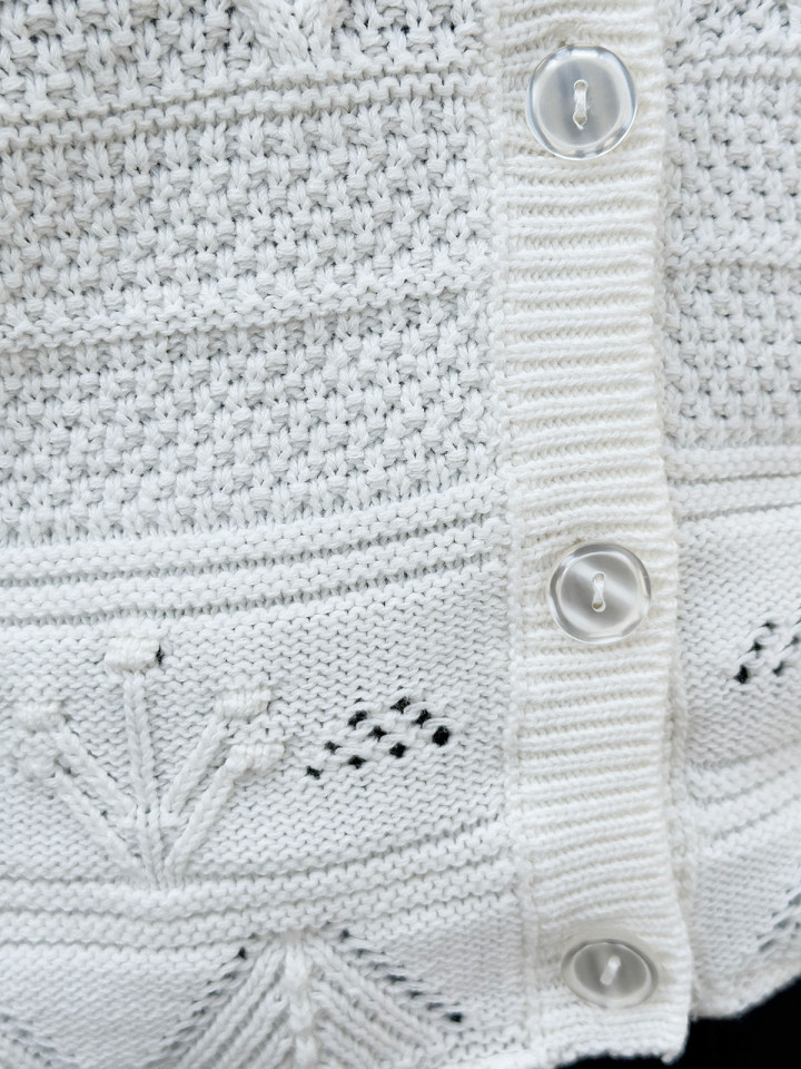 Bomullskofta mönster gräddvit från Micha