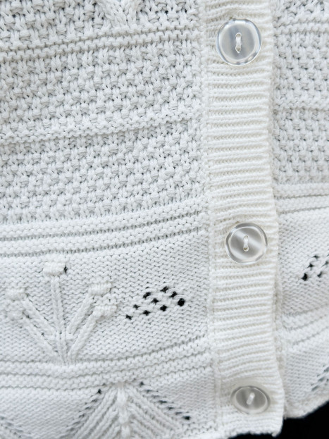 Bomullskofta mönster gräddvit från Micha