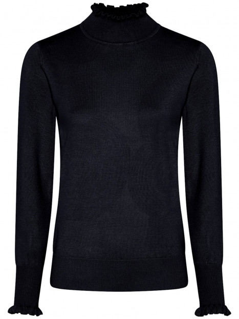 Finstickad polo marin från Micha