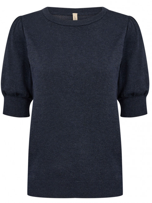 Finstickad Topp Dollie melerad marin från SoyaConcept 2