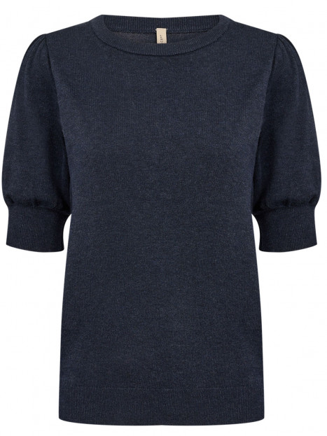 Finstickad Topp Dollie melerad marin från SoyaConcept