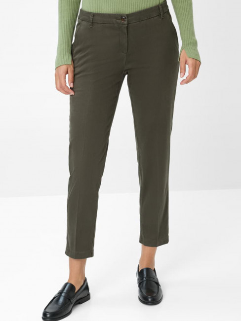 Chinos Maron olivgrön "borstad" Winter Dream 7/8-del från Brax