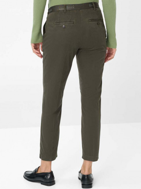 Chinos Maron olivgrön "borstad" Winter Dream 7/8-del från Brax 2